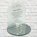 Memorial Rose Plaque Angel Baby 7cm x 9cm x 8cm (displayed in Acectate Box)