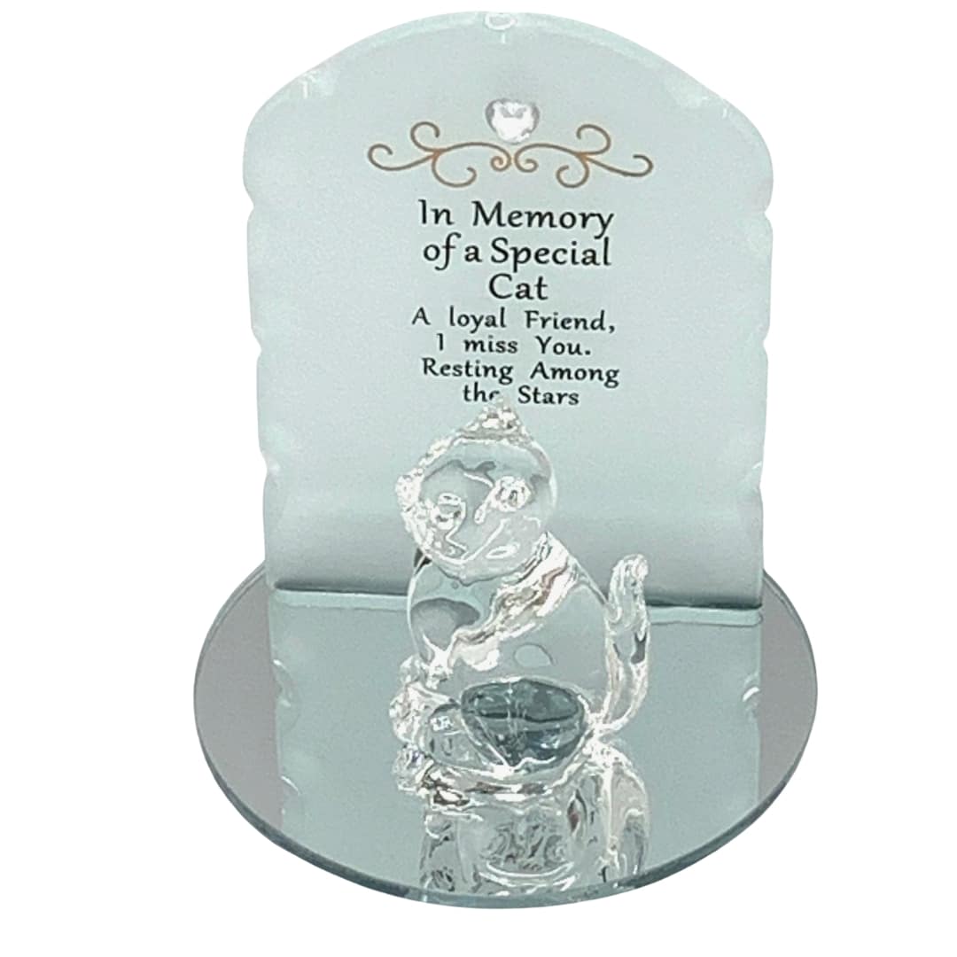 Memorial Plaque In Memory of a Special Cat 7cm x 9cm