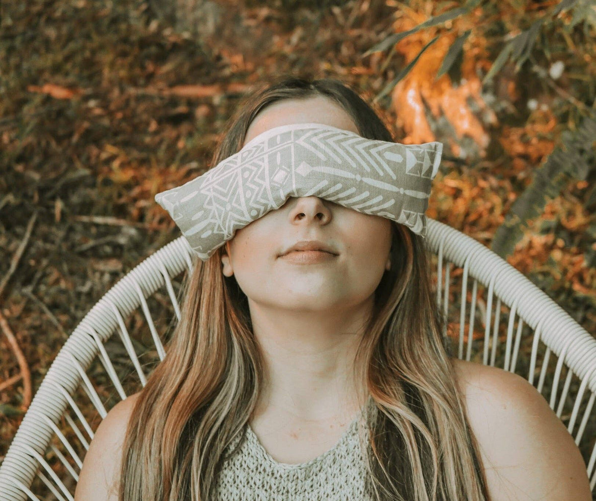 Mindfulness Lavender relaxation eye pillows: Pale dusty pink