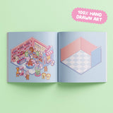 Cosy Sticker Worlds: Village Vibes – Miniature Sticker Activity with 6 Illustrated Panels