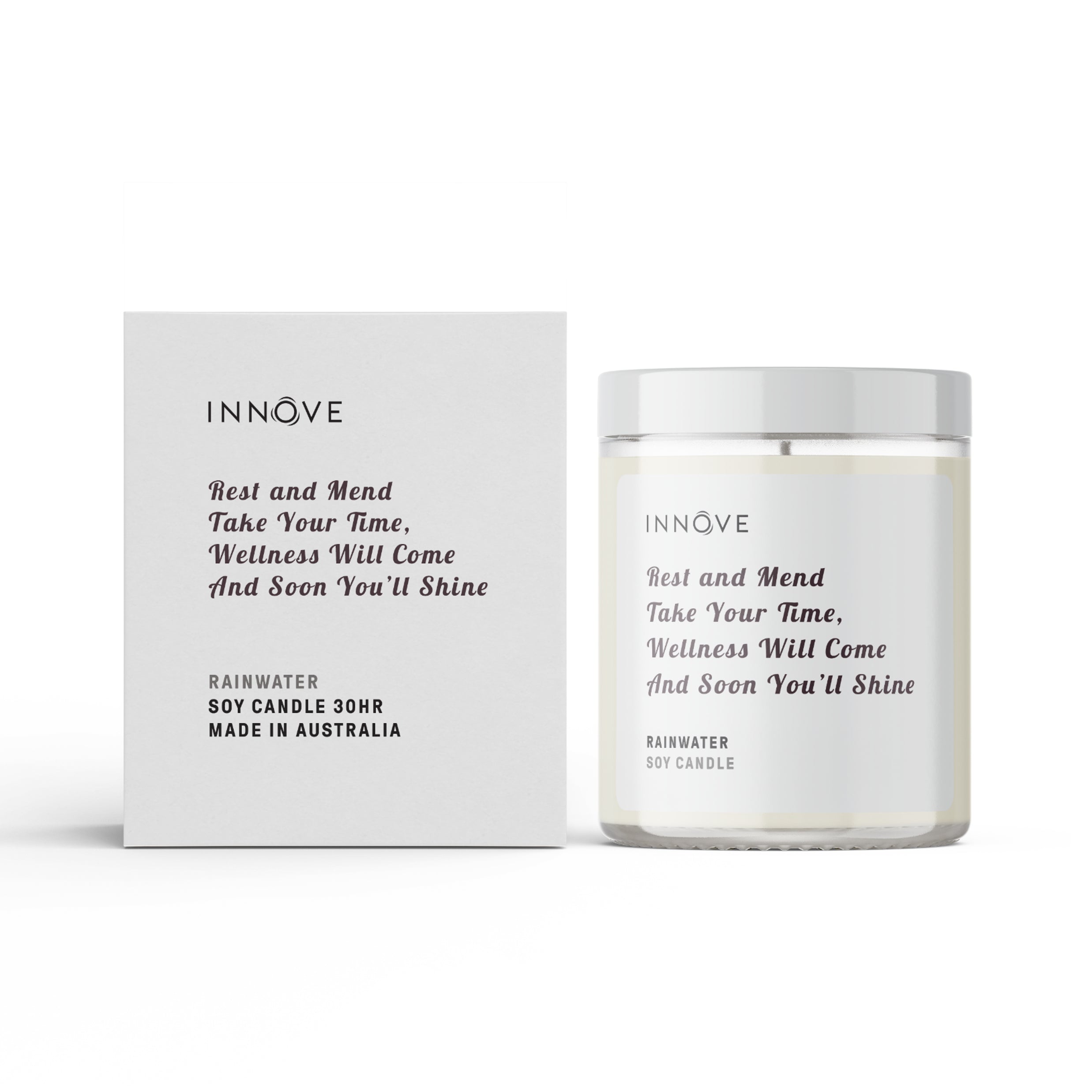 Rest and Mend Take Your Time, Wellness Will Come And Soon You'll Shine Soy Candle