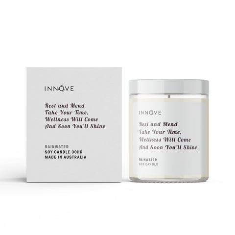 Rest and Mend Take Your Time, Wellness Will Come And Soon You'll Shine Soy Candle