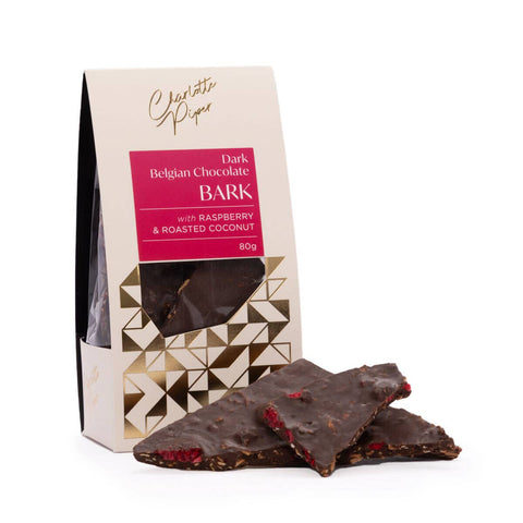 Dark Chocolate Raspberry & Roasted Coconut Bark 80g (12)