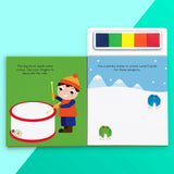 Festive Fun Finger Prints | Kids Christmas Activity Book with Ink Pad