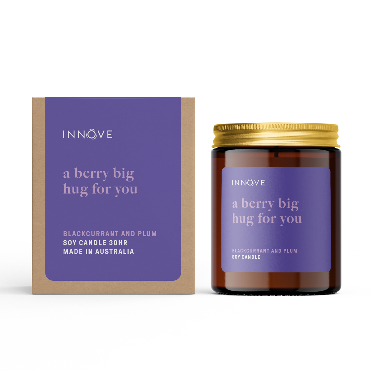 A Berry Big Hug for You Soy Candle with Blackcurrant & Plum Fragrance