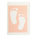 Greeting Card Pink Baby Feet