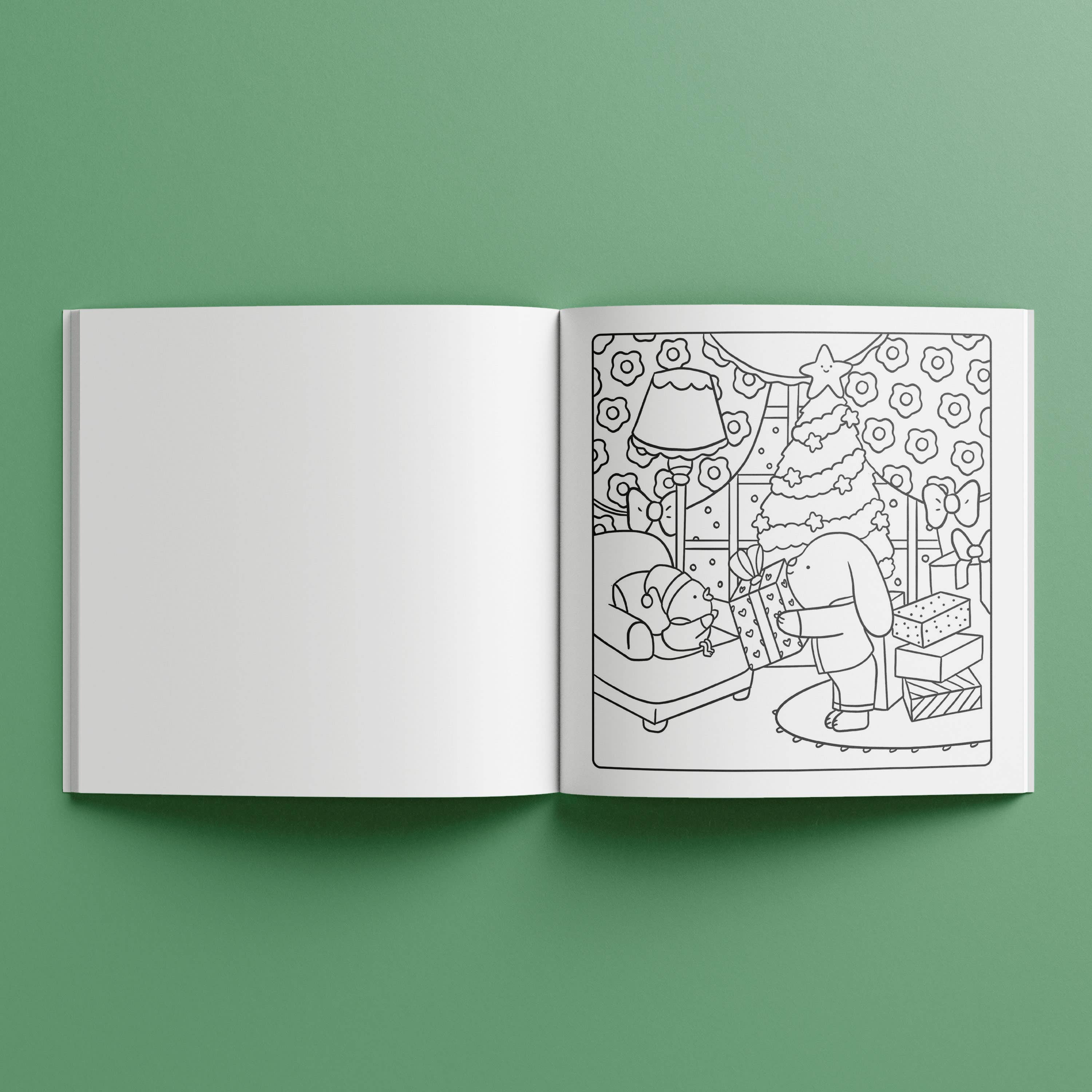 Sunny Vibes Christmas Colouring Book with 20 Removable Pictures