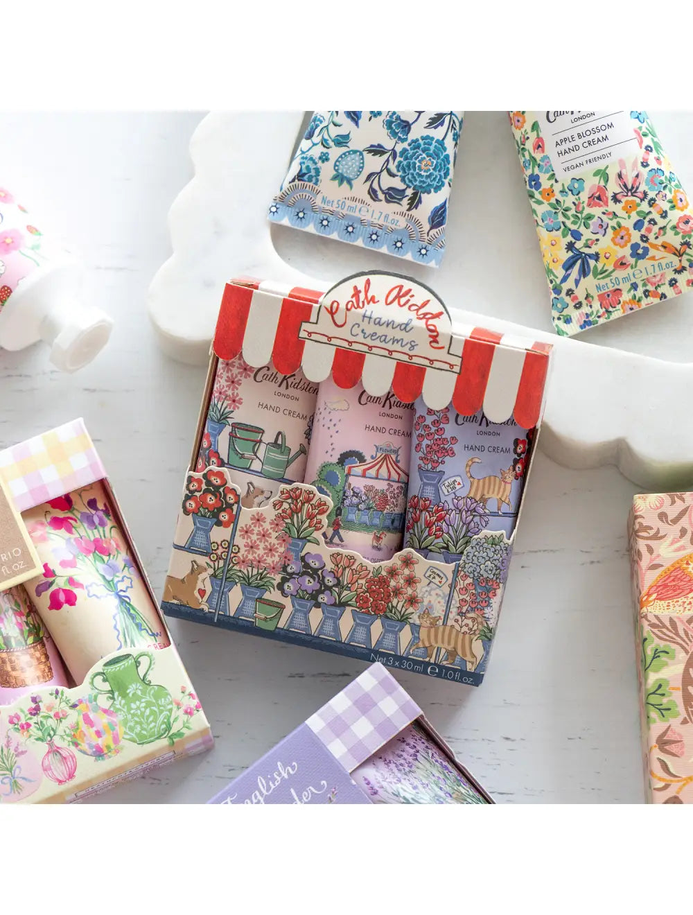 Cath Kidston Flower Market Mixed Bunch Hand Cream Trio