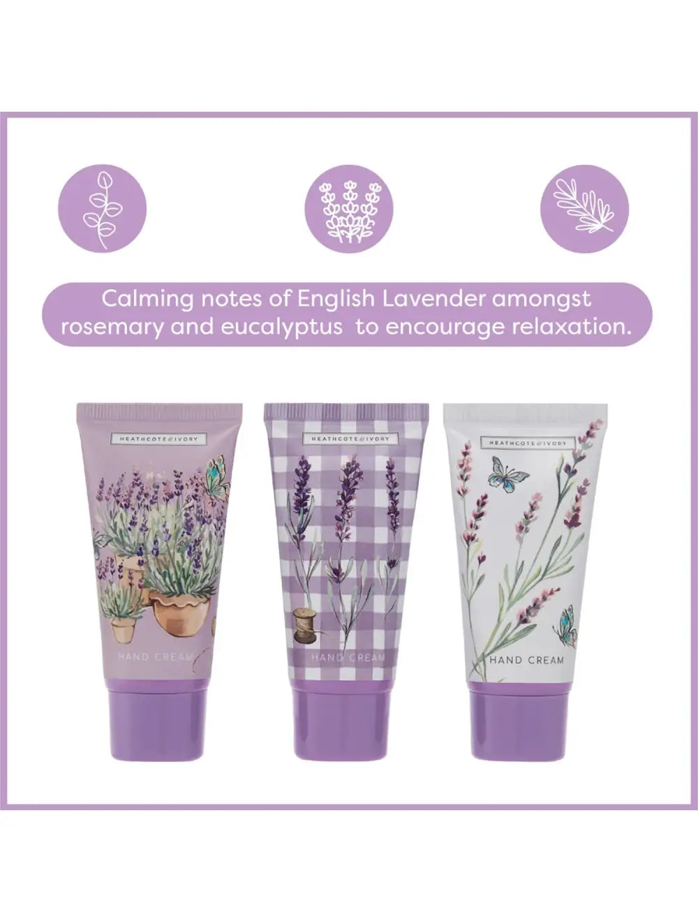 Heathcote & Ivory English Lavender Hand Cream Trio