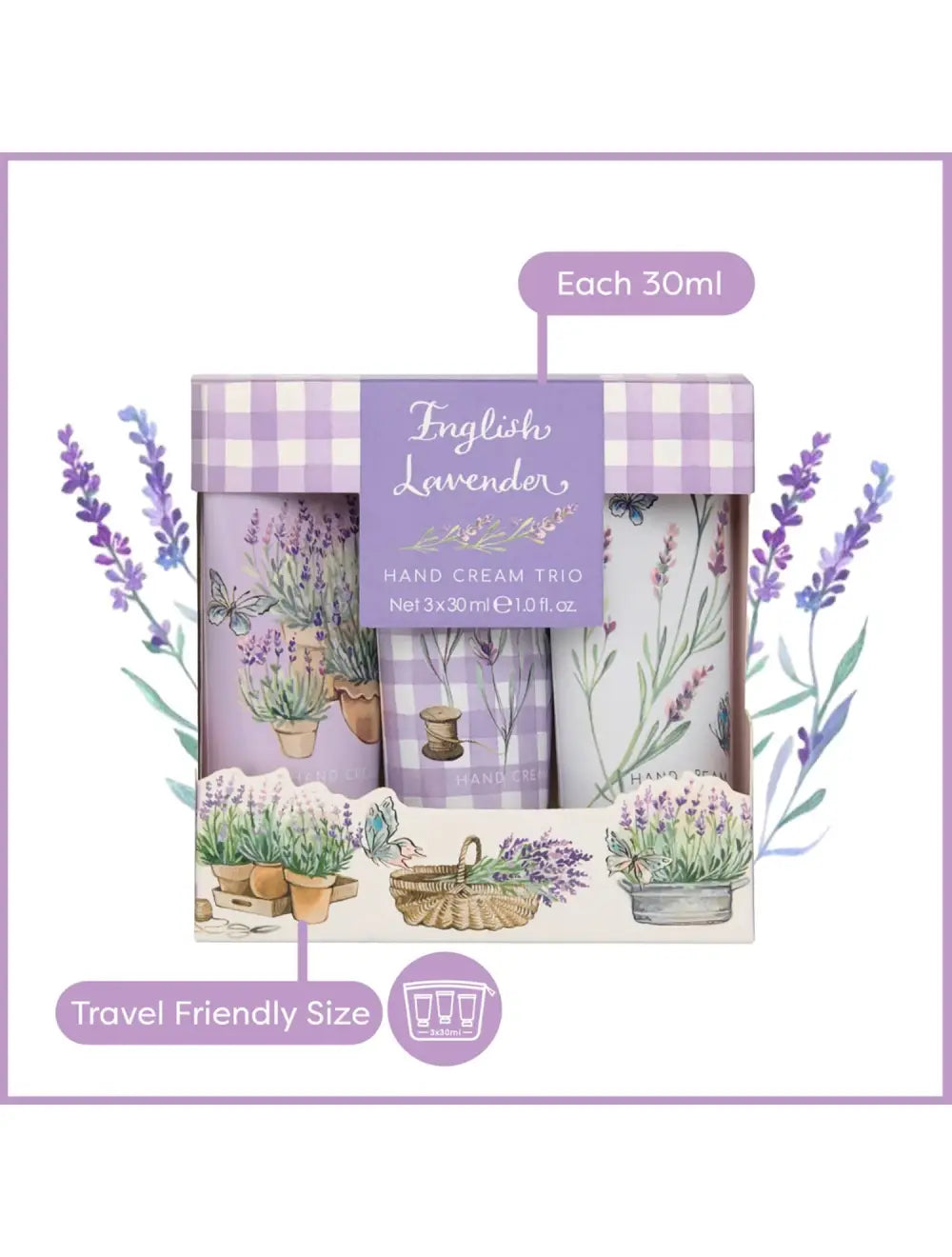 Heathcote & Ivory English Lavender Hand Cream Trio