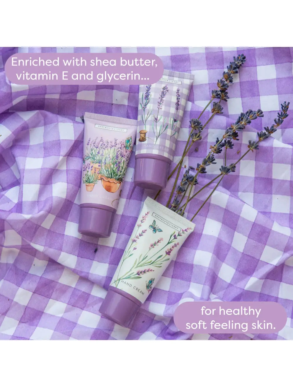 Heathcote & Ivory English Lavender Hand Cream Trio