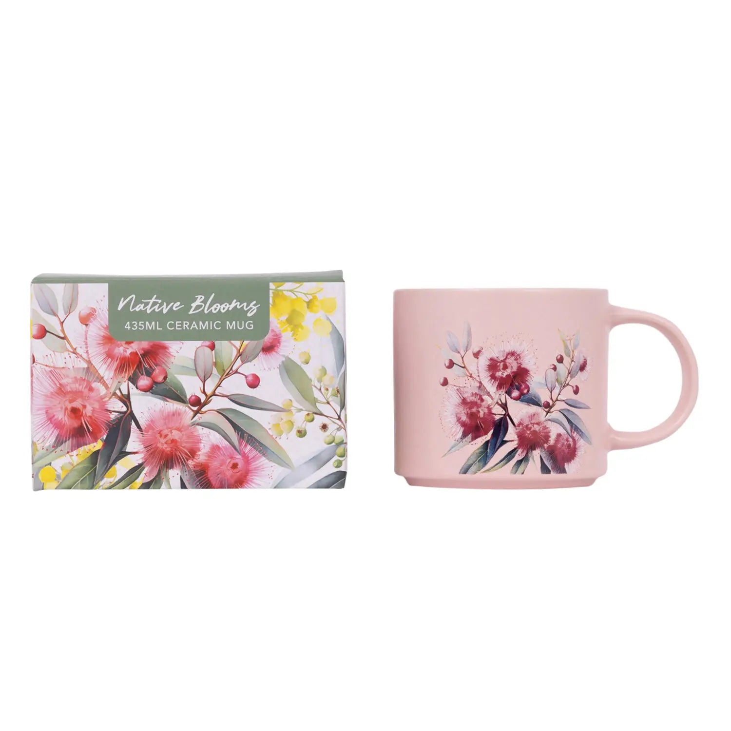 Native Blooms Red Floral Mug