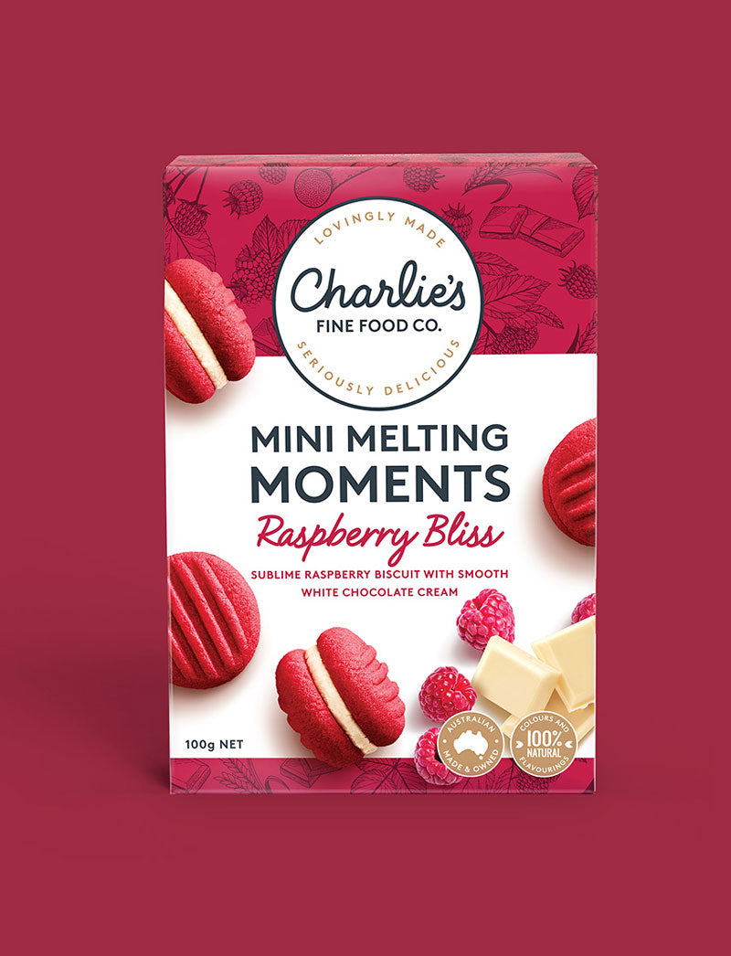 Raspberry Bliss Mini Melting Moments 8 pack