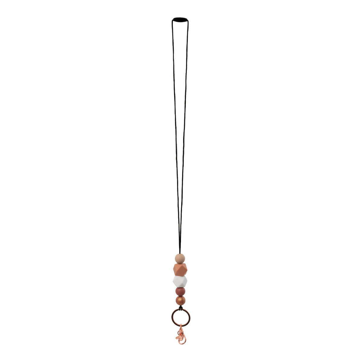 Teacher Latte Beaded Lanyard
