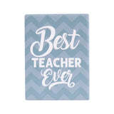 Best Teacher Ever Magnet – Blue Chevron