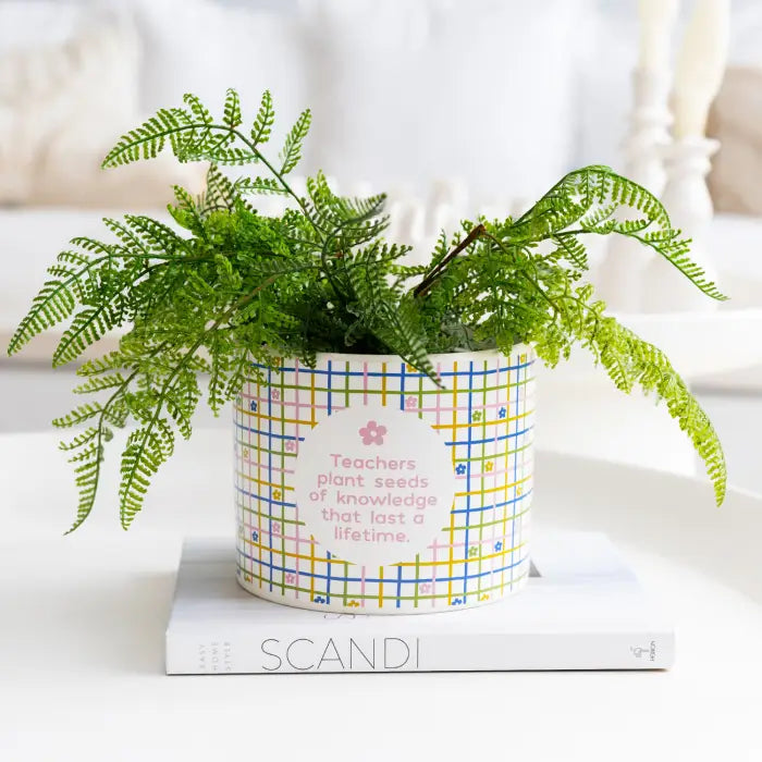 Teacher Gift Planter | Ceramic Seeds of Knowledge