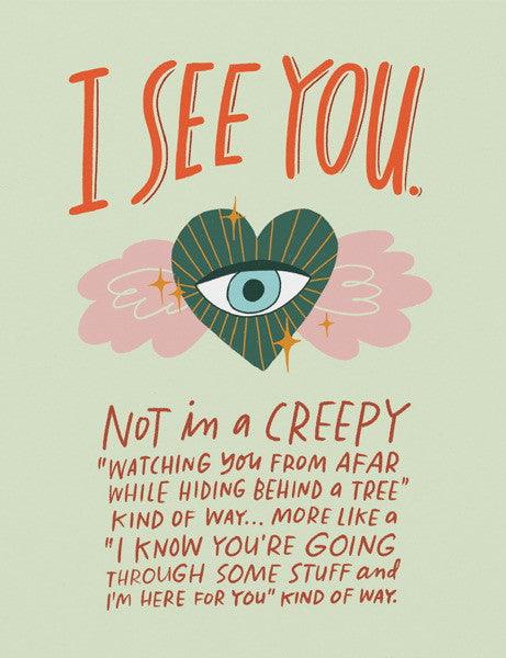 I See You comfort card