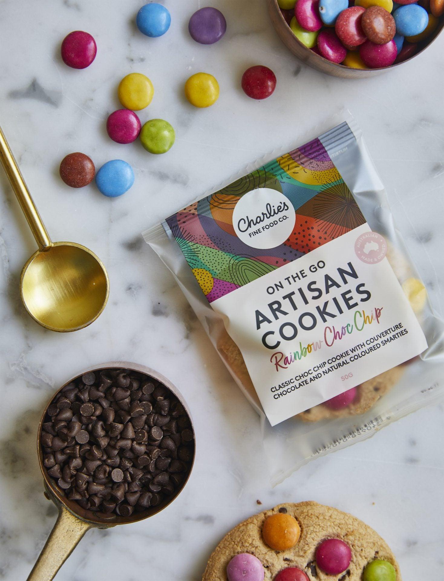 Rainbow Choc Chip Cookie, Charlie's Fine Foods